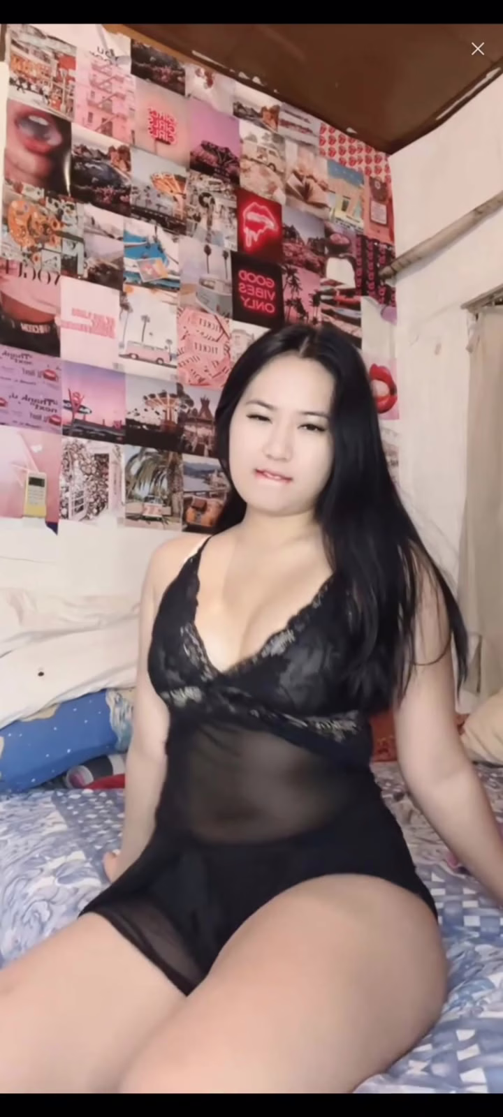 Watch Intan Aninda Bigo lingerie hitam IG intananinda