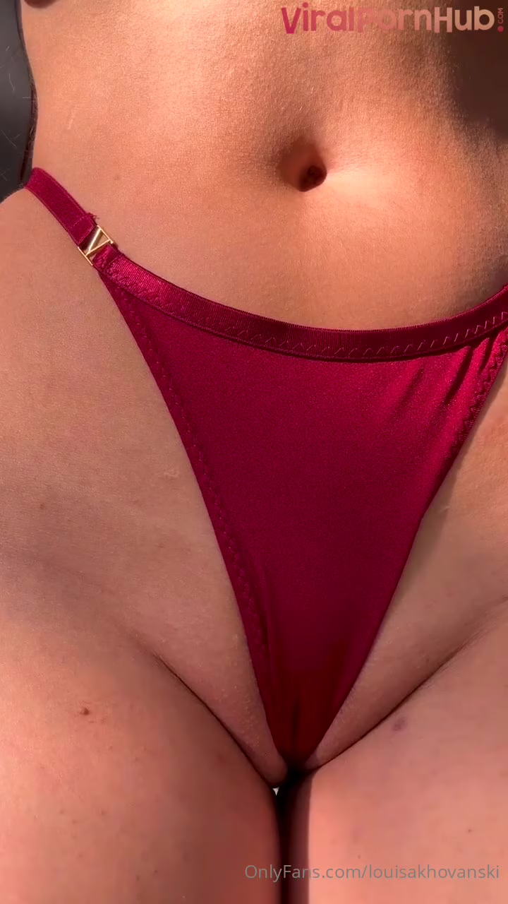 Watch Louisa Khovanski Shows Pussy Through Tight Thong Onlyfans Video