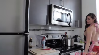 Ashley Alban Teasing Horny Tits and Pussy in the Kitchen Video