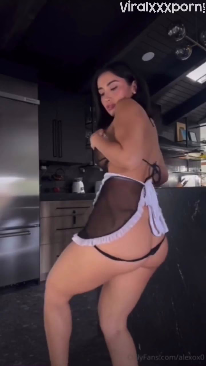 Watch Alexox0 Hot Maid Teases Her Curvy Ass in Thong Panty Video