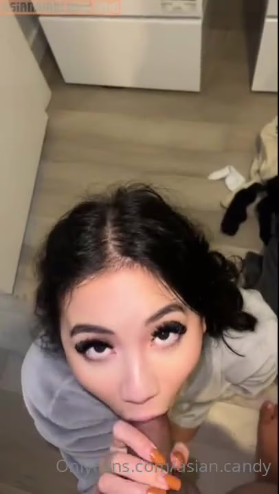 Watch Asian Candy Horny Girl Sucking Big Hard Cock On Knees Onlyfans Video