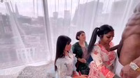 Watch Aaliyah Yasin Yasmina Khan Sahara Knite Three Desi Bhabis Gone Wild With A BBC foursome