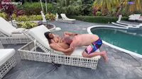 Watch Brian Omally Fucking Brand New Hottie Numi Zarah Outside By The Pool For A Big Facial