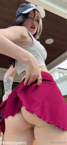 Watch PeachjarsVIP Curvy Goddess Teasing in Crop Top and Skirt Video