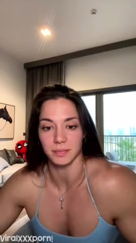Watch Vladislava Galagan Teasing in a Blue Tank Top with a Spiderman toy in her Mouth