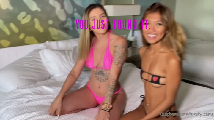 Watch 2 sexy onlyfans model stripping kissing and sucking dick in clara trinity sextape